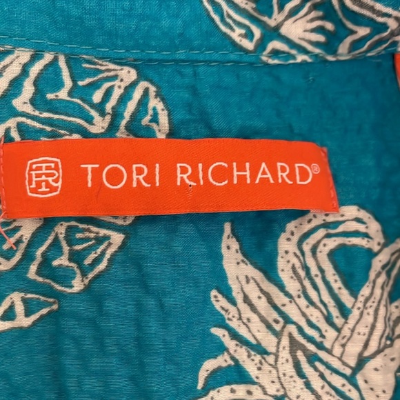 Tori Richard Mens pineapple shirt blue Hawaii Hawaiian Seersuckers Medium - Picture 5 of 7